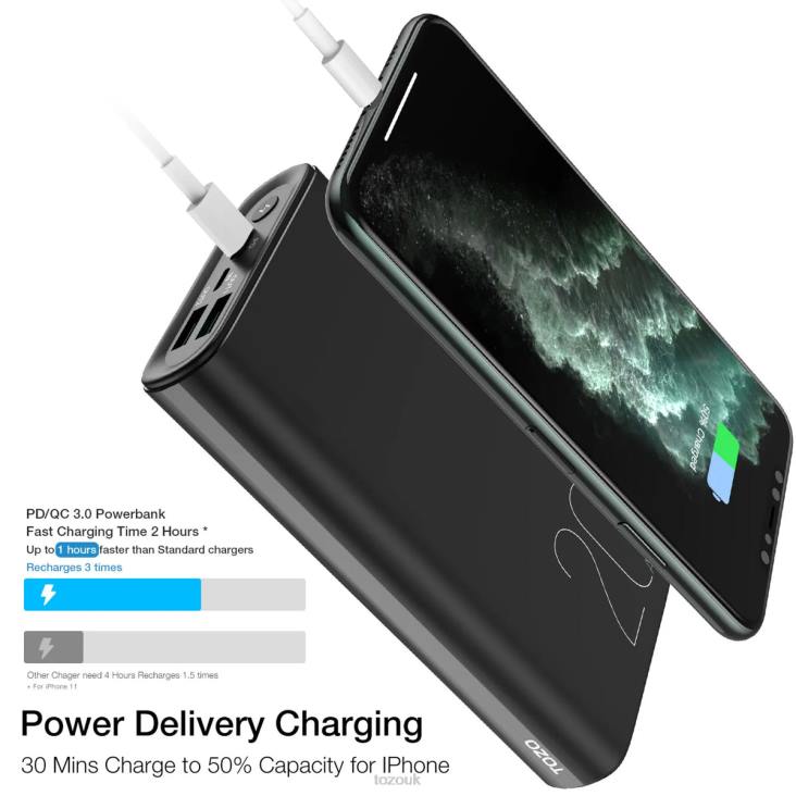 Black TOZO PB1 Power Bank 4BN6P148 Accessory
