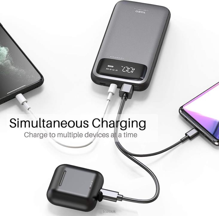 Black TOZO PB2 Power Bank 4BN6P152 Accessory