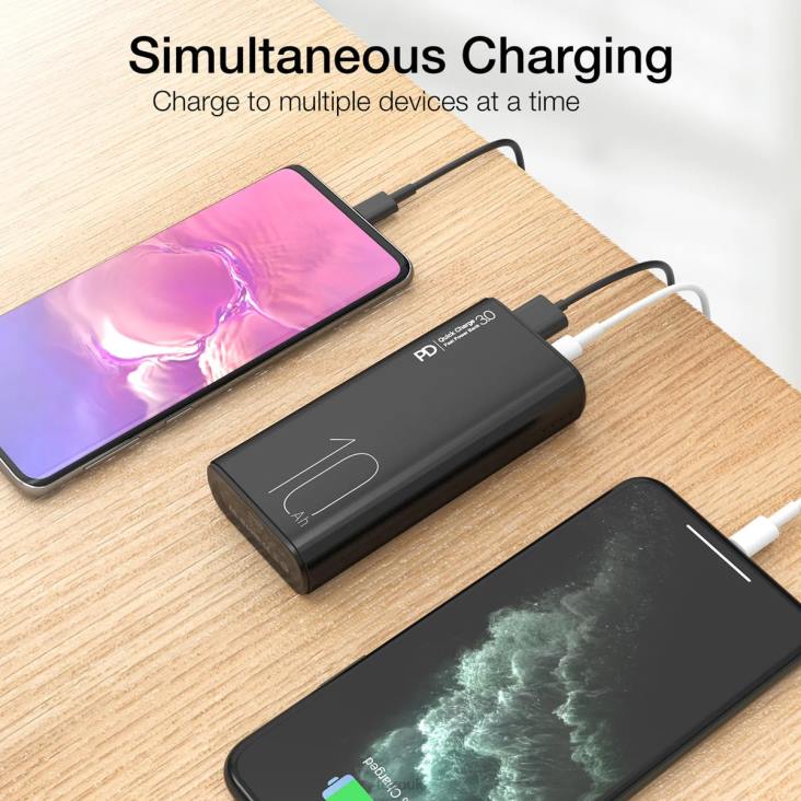Black TOZO PB3 Power Bank 4BN6P153 Accessory
