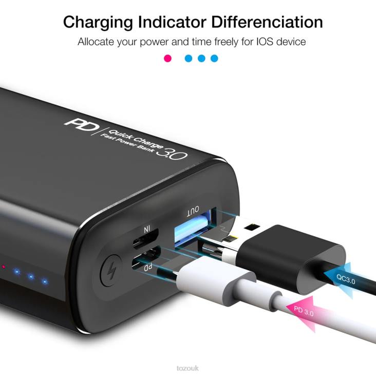 Black TOZO PB3 Power Bank 4BN6P153 Accessory