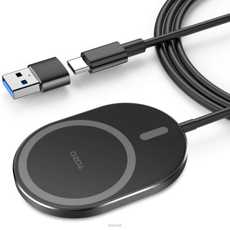 Black TOZO W10 Magnets Wireless Charger 4BN6P125 Accessory