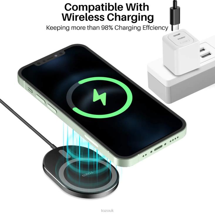 Black TOZO W10 Magnets Wireless Charger 4BN6P125 Accessory