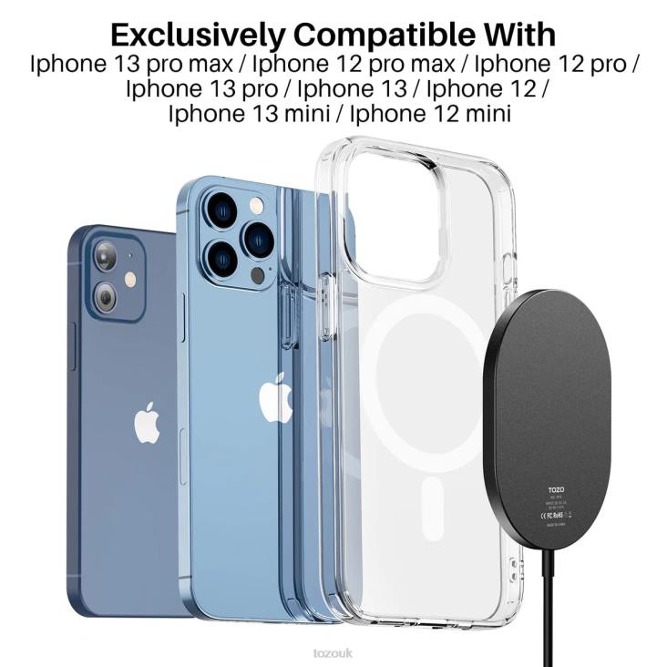 Black TOZO W10 Magnets Wireless Charger 4BN6P125 Accessory