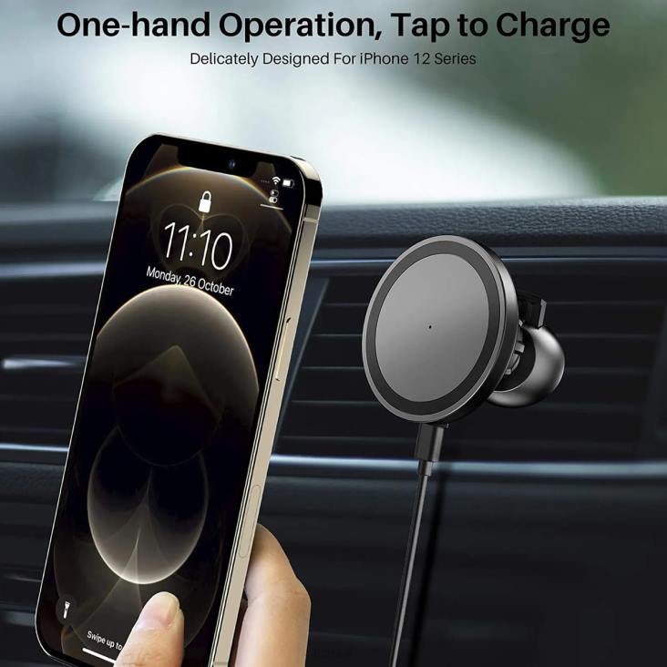 Black TOZO W8 Wireless Car Charger 4BN6P126 Accessory
