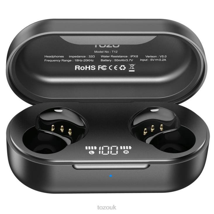 Black TOZO Wireless Charging Case for T12 4BN6P102 Accessory