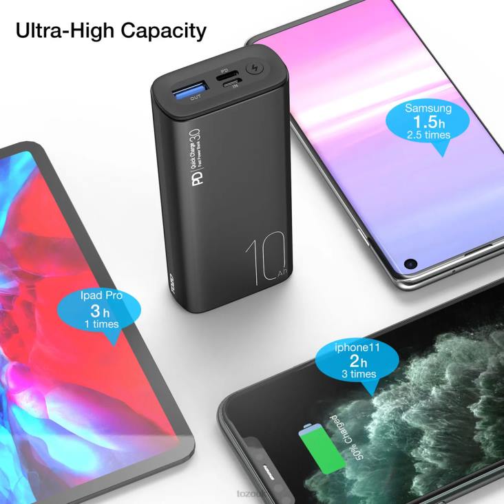 Gray TOZO PB3 Power Bank 4BN6P154 Accessory