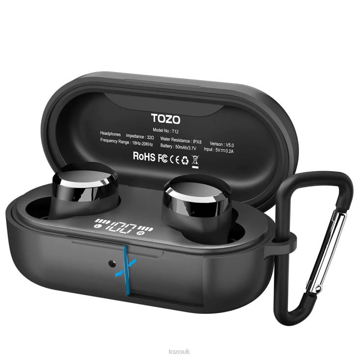 Black TOZO T12 Protective Silicone Case 4BN6P136 Accessory