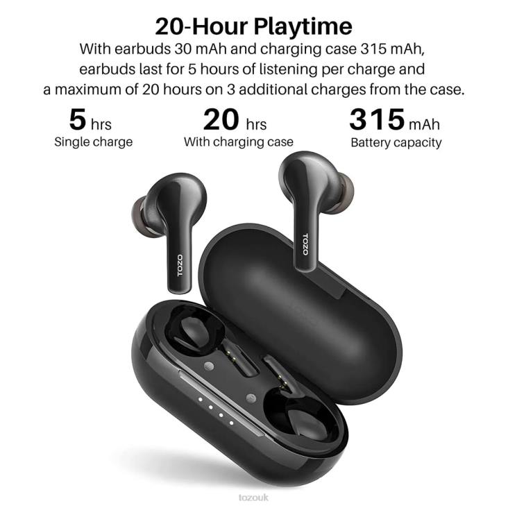 Black TOZO A2 4BN6P53 Headphones