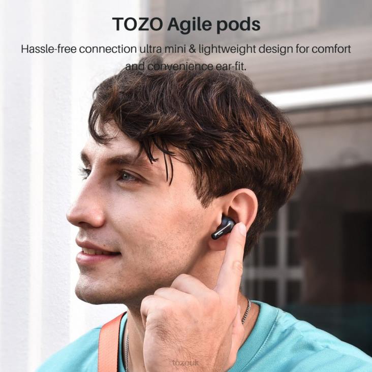 Black TOZO Agile Pods 4BN6P58 Headphones