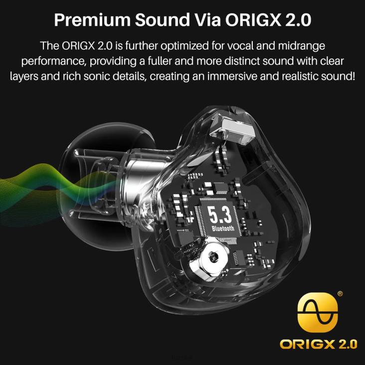 Black TOZO Crystal Buds 4BN6P55 Headphones