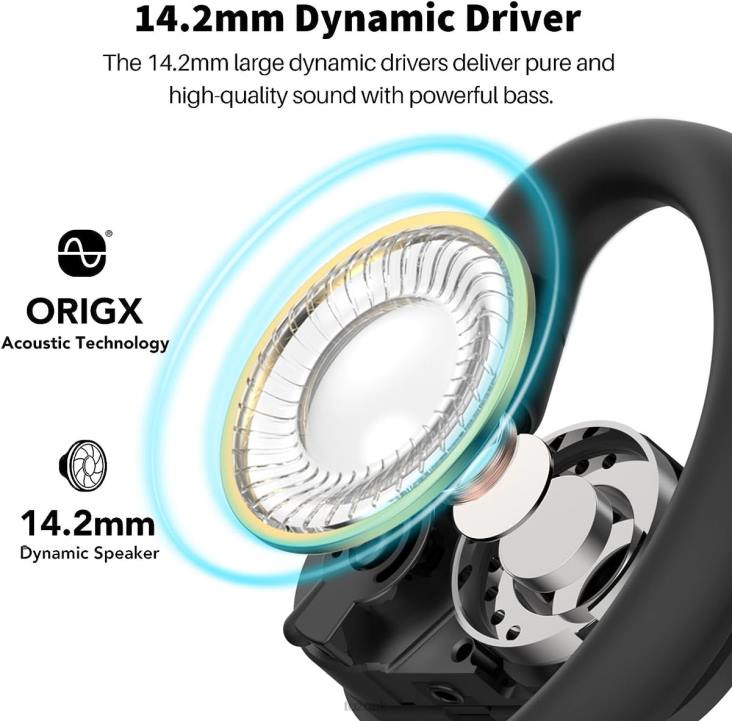 Black TOZO Open Buds 4BN6P3 Headphones