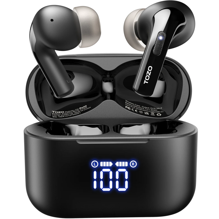 Black TOZO T20 4BN6P40 Headphones