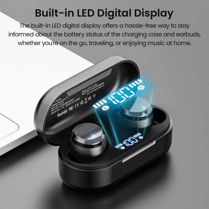 Black TOZO Tonal Dots 4BN6P35 Headphones