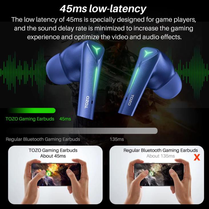 Blue TOZO G1 4BN6P66 Headphones
