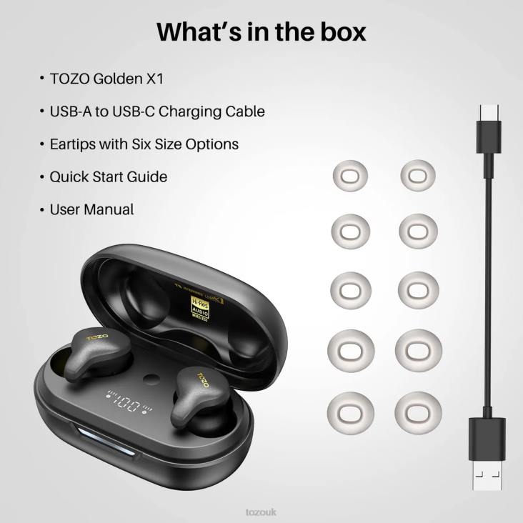 Galaxy Blue/Black TOZO Golden X1 4BN6P2 Headphones