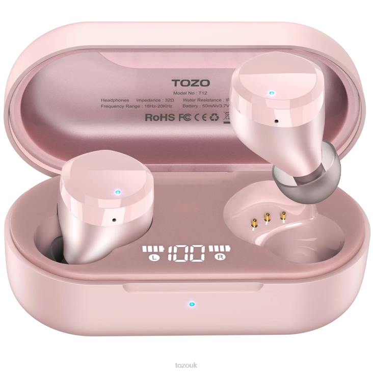 Rose Gold TOZO T12 4BN6P49 Headphones
