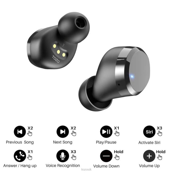 Royal Blue TOZO T12 4BN6P46 Headphones