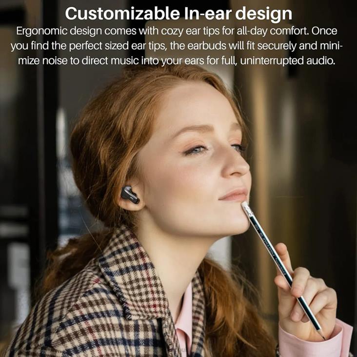 White TOZO A2 4BN6P54 Headphones