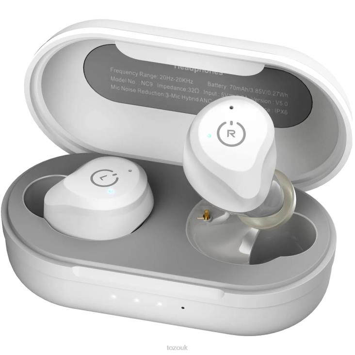 White TOZO NC9 4BN6P10 Headphones