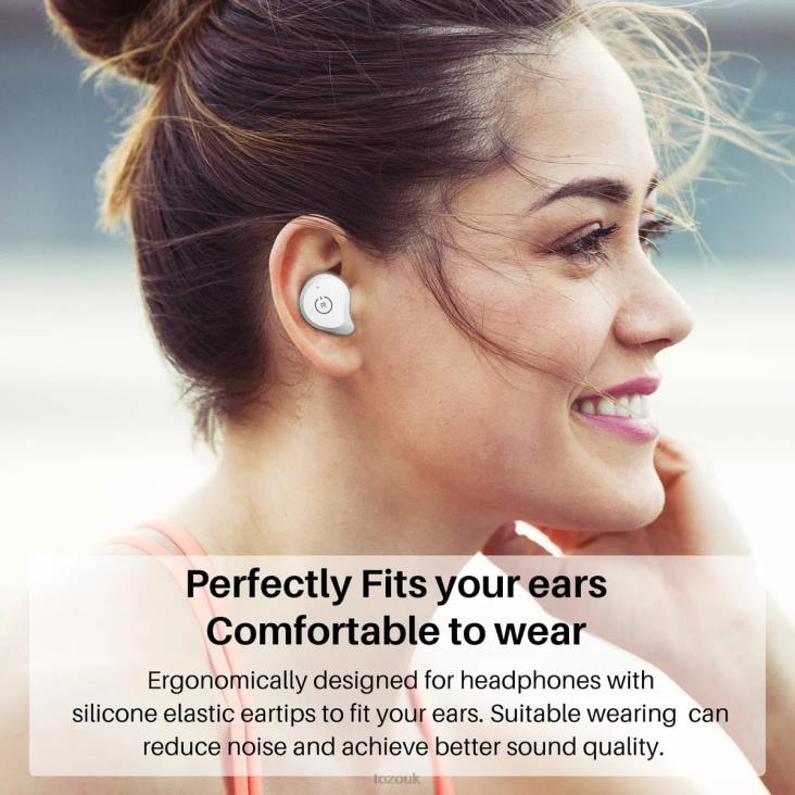 White TOZO NC9 4BN6P10 Headphones