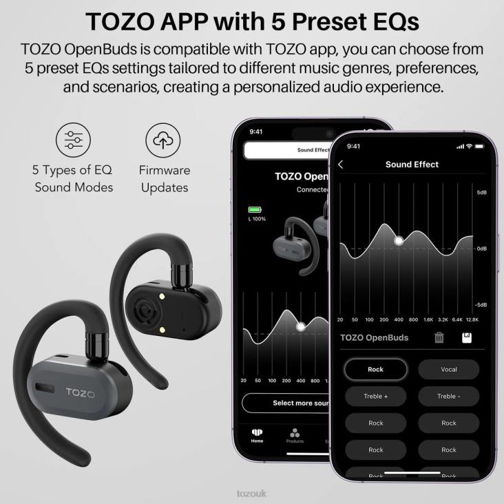 White TOZO Open Buds 4BN6P4 Headphones