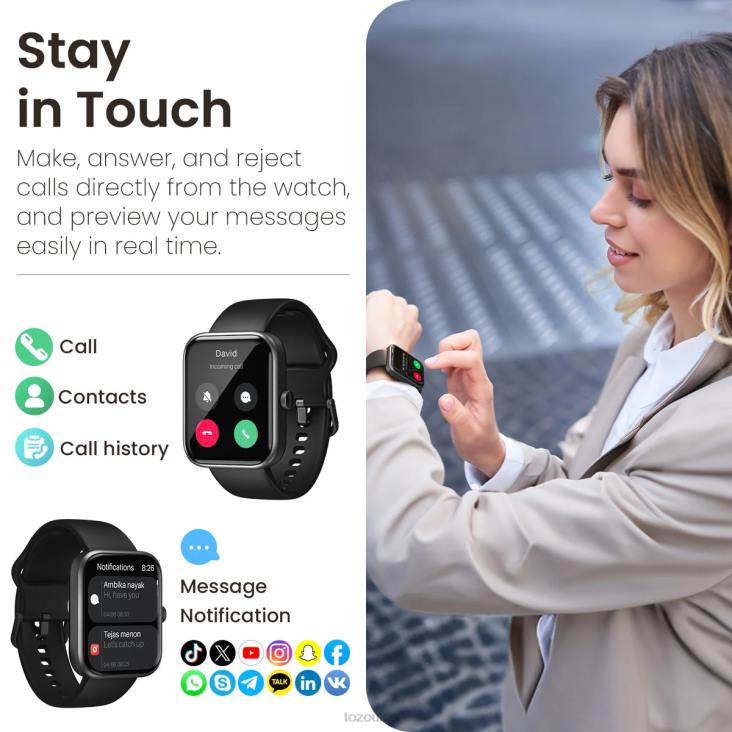 Black TOZO S3 4BN6P70 Watches