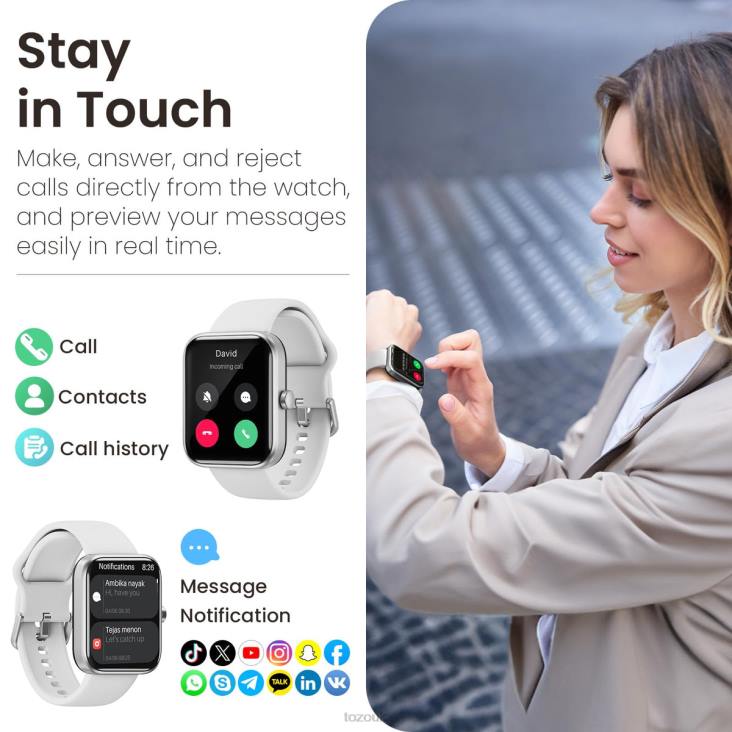 Sliver TOZO S3 4BN6P73 Watches